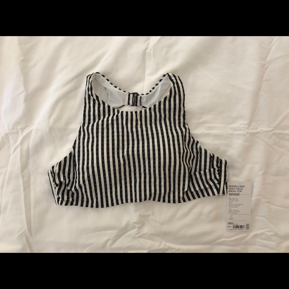 Athleta Seersucker Bikini Top 36B/C